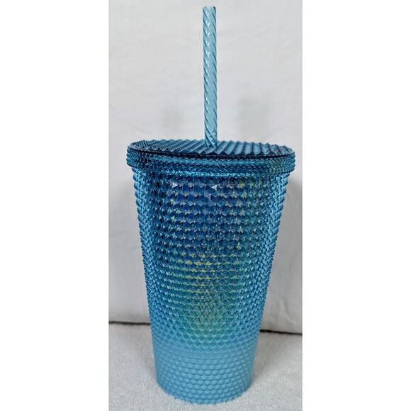 NEW Starbucks 2023 Glacier Blue Ombre GRADIENT Studded Tumbler Cold Cup 16 oz - Picture 3 of 5